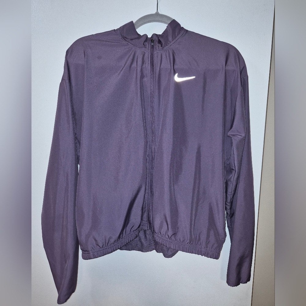 Nike Dark Purple Windbreaker Jacket with Logo